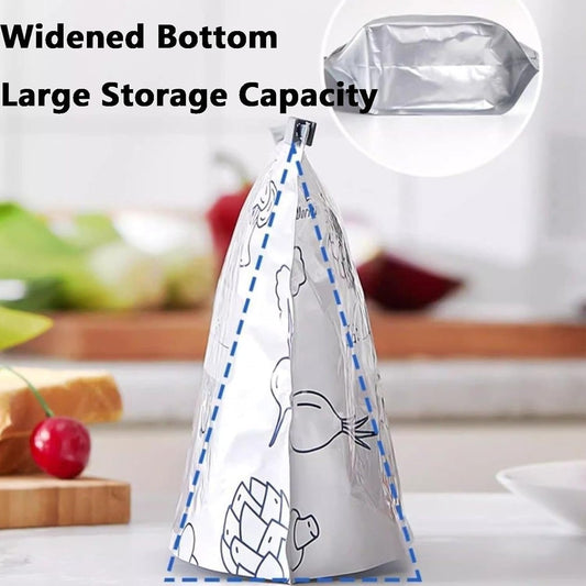 10 PCS Reusable Aluminum Food Storage Bag, Stand Up Foil Sealable Bags with Zip Lock