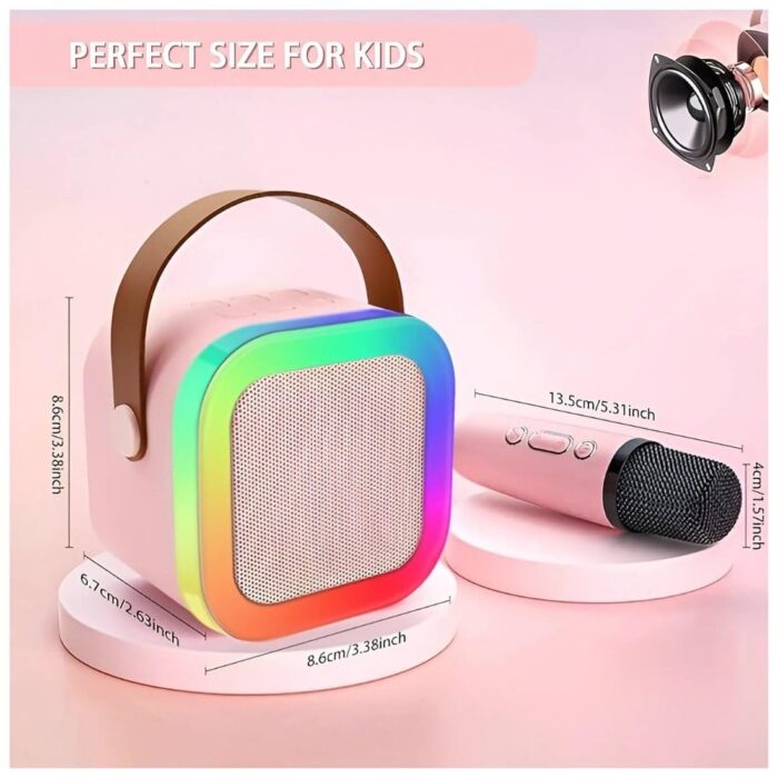 K12 Mini Portable Karaoke Speaker with Wireless Mic - Image 6
