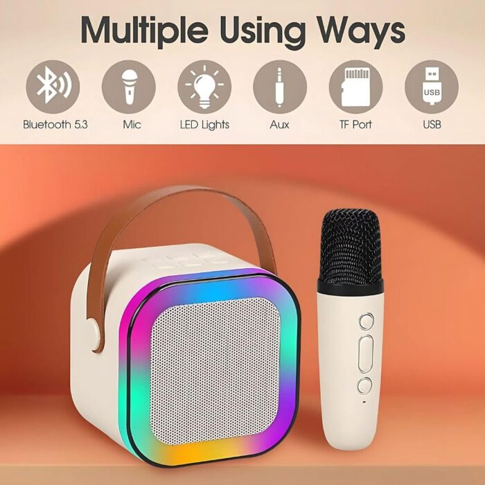 K12 Mini Portable Karaoke Speaker with Wireless Mic - Image 5