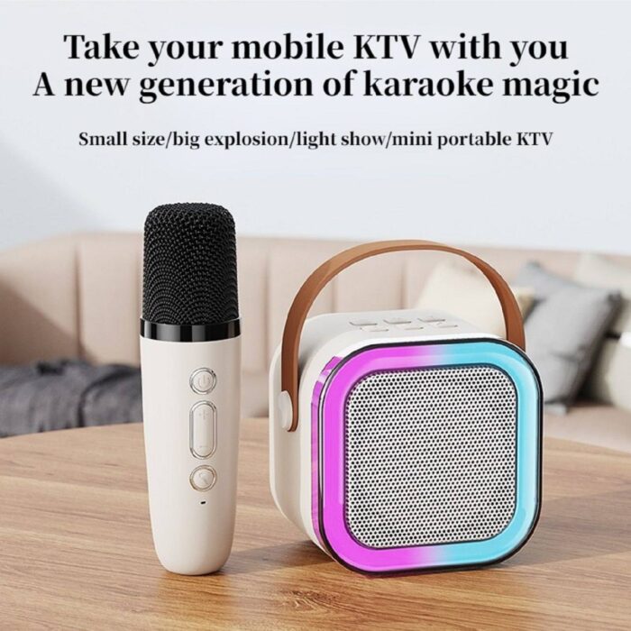 K12 Mini Portable Karaoke Speaker with Wireless Mic